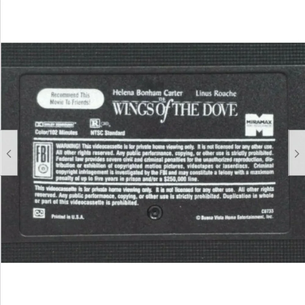 The Wings of the Dove (VHS, 1997) 4825E1M - Picture 9 of 11